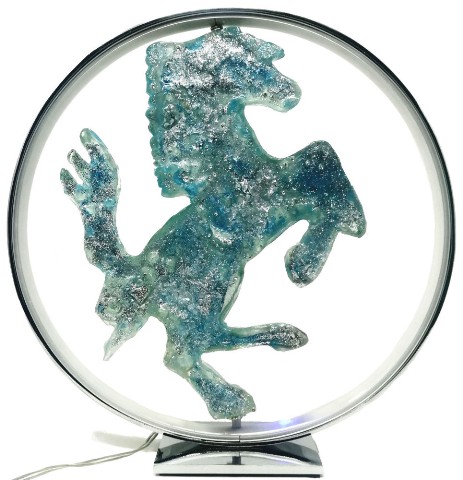 magic moon light horse sculpture italdesignfogliaro